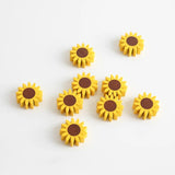 22mm Sunflower Wood Beads Garland Hemp Rope Tassel Beaded DIY Jewelry