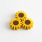 22mm Sunflower Wood Beads Garland Hemp Rope Tassel Beaded DIY Jewelry