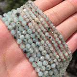 Aquamarines Faceted Tiny Loose DIY Beads 15inch