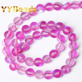 Fuchsia Crystal Moonstone Glitter Beads 6-12mm Loose Charm Beads