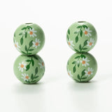 20Pcs DIY Colored Flowers & Wood Beads Crafts Jewelry Accessories