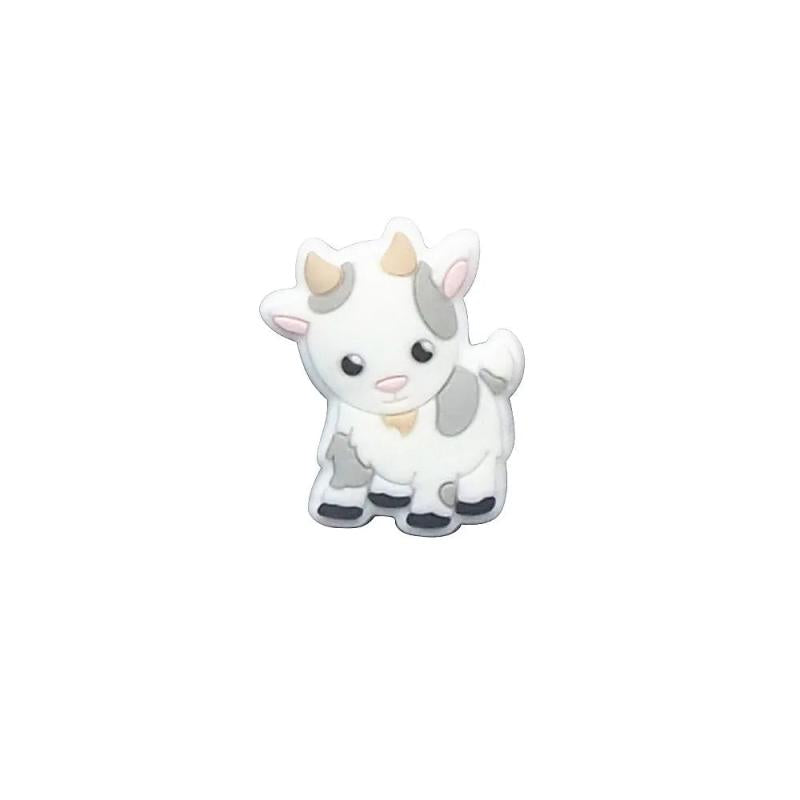 Chenkai 10pcs Goat Shaped Silicone Beads BPA Teething Dummy Necklace Toy Gift