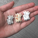 Chenkai 10pcs Goat Shaped Silicone Beads BPA Teething Dummy Necklace Toy Gift
