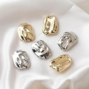 10PCS Irregular Resin Earrings Charms Metallic Texture for Jewelry Making DIY