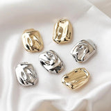 10PCS Irregular Resin Earrings Charms Metallic Texture for Jewelry Making DIY