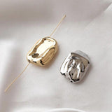10PCS Irregular Resin Earrings Charms Metallic Texture for Jewelry Making DIY