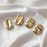 10PCS Irregular Resin Earrings Charms Metallic Texture for Jewelry Making DIY