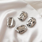 10PCS Irregular Resin Earrings Charms Metallic Texture for Jewelry Making DIY