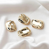10PCS Irregular Resin Earrings Charms Metallic Texture for Jewelry Making DIY
