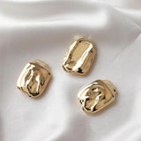 10PCS Irregular Resin Earrings Charms Metallic Texture for Jewelry Making DIY