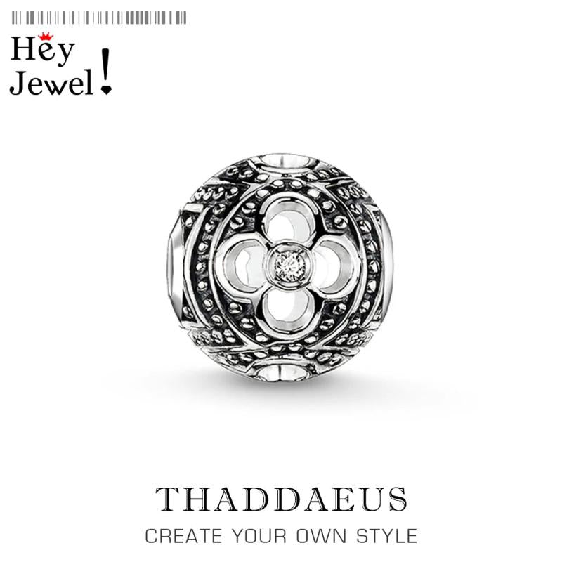Icy Flower & Rhinestone Beads for Europe Bracelet