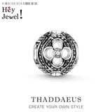 Icy Flower & Rhinestone Beads for Europe Bracelet