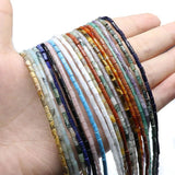 2x4mm Turquoise Beads Flat Natural Stone Loose Beads for DIY Bracelet