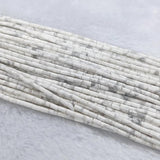 2x4mm Turquoise Beads Flat Natural Stone Loose Beads for DIY Bracelet