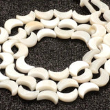 Natural Shell Moon Shaped Pendant Spacer Beads for Jewelry Making