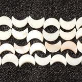 Natural Shell Moon Shaped Pendant Spacer Beads for Jewelry Making