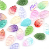 11x18mm Retro Leaf Lampwork Beads for Jewelry Making - Gradient Glass Beads