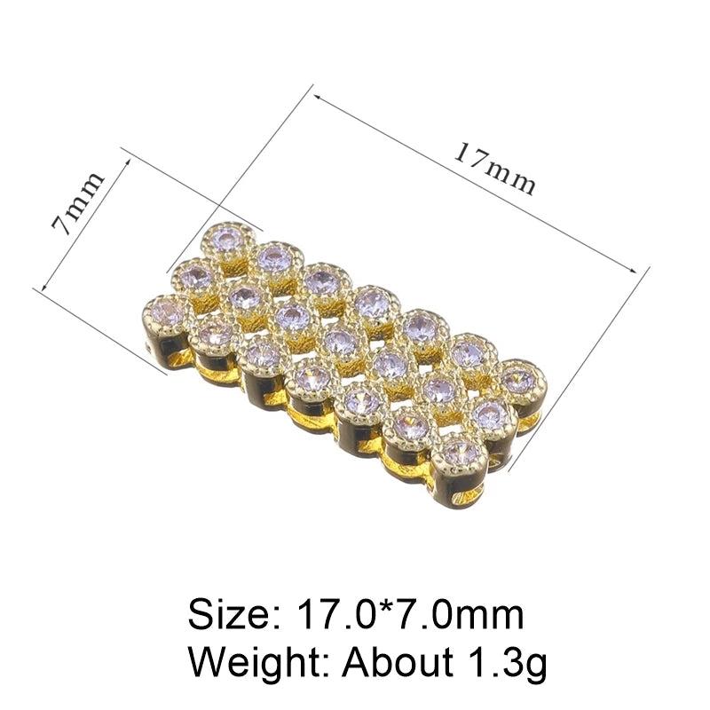 Square Spacer Beads for Jewelry Making, Natural Stones Pearls