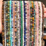 Green Canada Jade Faceted Rondelle Beads 15''