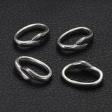 316L Stainless Steel Oval Slide Beads 12x6mm DIY Jewelry Men's Accessories