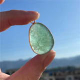 Faceted Oval Agate Stone Pendant Charms for DIY Necklaces
