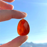 Faceted Oval Agate Stone Pendant Charms for DIY Necklaces