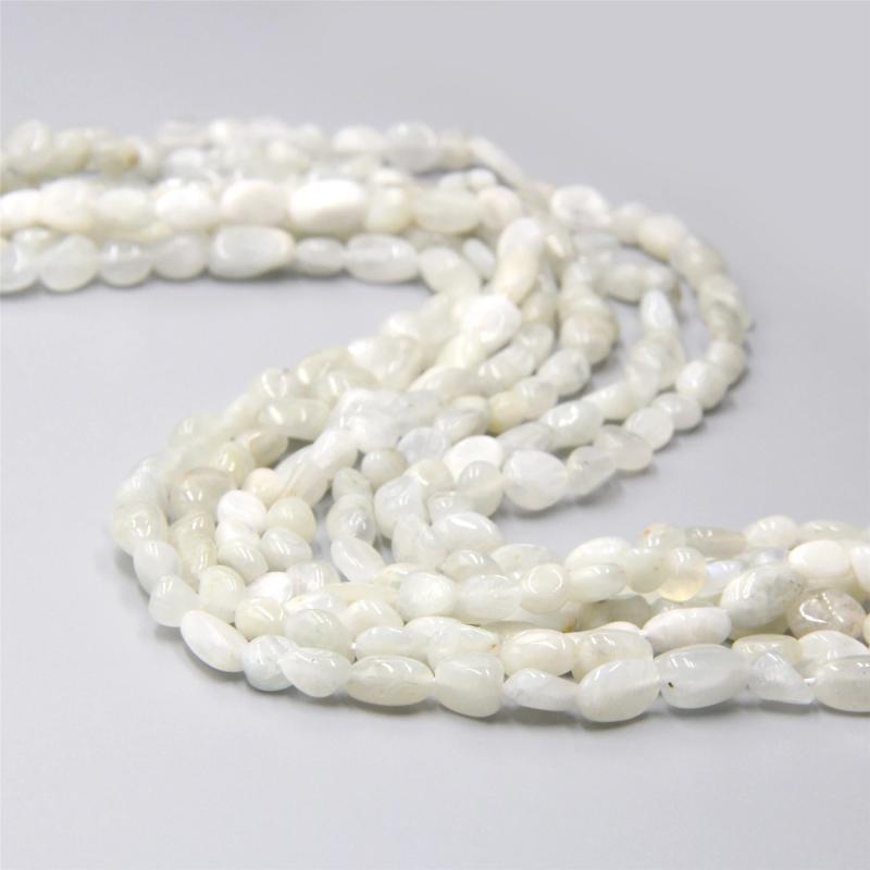 Moonstone Beads 6-8mm Irregular Shape 7.5'' Strand