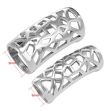 4pcs Stainless Steel Hollow Tube Bar Beads for 8mm 6mm Leather Cord Bracelet