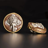2 PCS 29mm Nepal Copper Elephant Beads 2.3mm DIY Jewelry Making