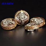 2 PCS 29mm Nepal Copper Elephant Beads 2.3mm DIY Jewelry Making