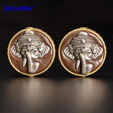 2 PCS 29mm Nepal Copper Elephant Beads 2.3mm DIY Jewelry Making