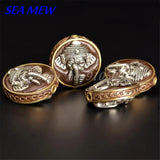 2 PCS 29mm Nepal Copper Elephant Beads 2.3mm DIY Jewelry Making