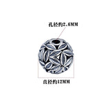 925 Silver Thai Silver Hollow Leaf Beads DIY Jewelry Material