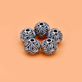 925 Silver Thai Silver Hollow Leaf Beads DIY Jewelry Material