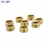 100 PCS 7*3mm Raw Brass Spacer Beads 3mm Hole Flat Beads
