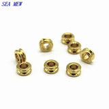 100 PCS 7*3mm Raw Brass Spacer Beads 3mm Hole Flat Beads