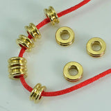 100 PCS 7*3mm Raw Brass Spacer Beads 3mm Hole Flat Beads