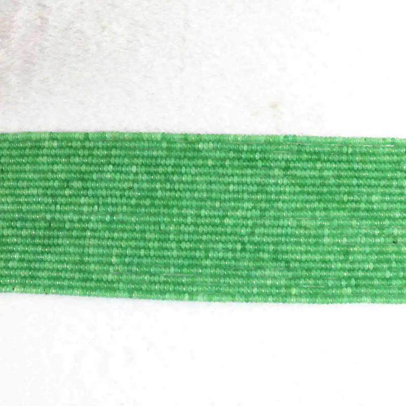 Green Chalcedony Aventurine Abacus Jades Faceted Beads 15inch