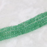 Green Chalcedony Aventurine Abacus Jades Faceted Beads 15inch