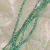 Green Chalcedony Aventurine Abacus Jades Faceted Beads 15inch