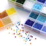 3/4mm Crystal Glass Beads Multicolor Spacer Loose Beads For Jewelry Making