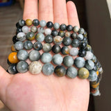 6-8-10mm Hawk's Eye Stone Beads Natural Eagle Eye Round Beads 15''Inches