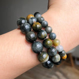 6-8-10mm Hawk's Eye Stone Beads Natural Eagle Eye Round Beads 15''Inches