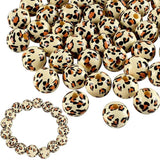 20Pcs Brown Leopard Wood Beads 16mm Round Spacer Beads for DIY Jewelry Making