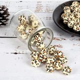 20Pcs Brown Leopard Wood Beads 16mm Round Spacer Beads for DIY Jewelry Making