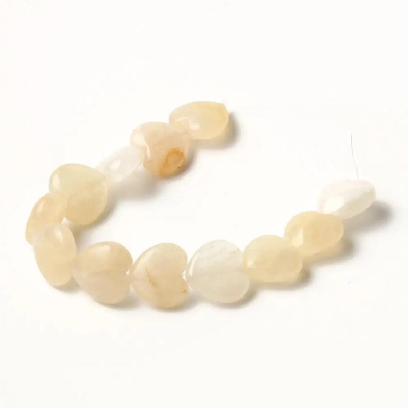 16X15X7mm Heart Agates Pink Quartz Beads 7.5'' Strands