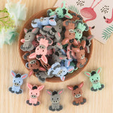 10Pcs Donkey Silicone Beads for DIY Jewelry Pacifier Chain Bracelet Neckl