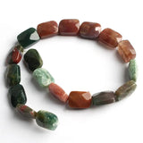 Faceted Rectangle Agate Jade Pink Quartz Beads for DIY Jewelry Making