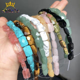 Faceted Rectangle Agate Jade Pink Quartz Beads for DIY Jewelry Making