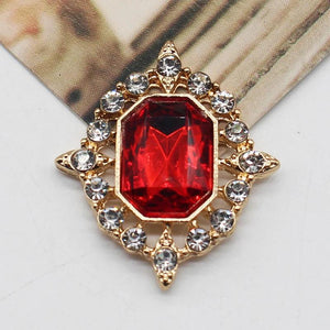 10pcs Oval Rhinestone Acrylic Buckles for Wedding DIY Clothing Scrapbook Jewelry